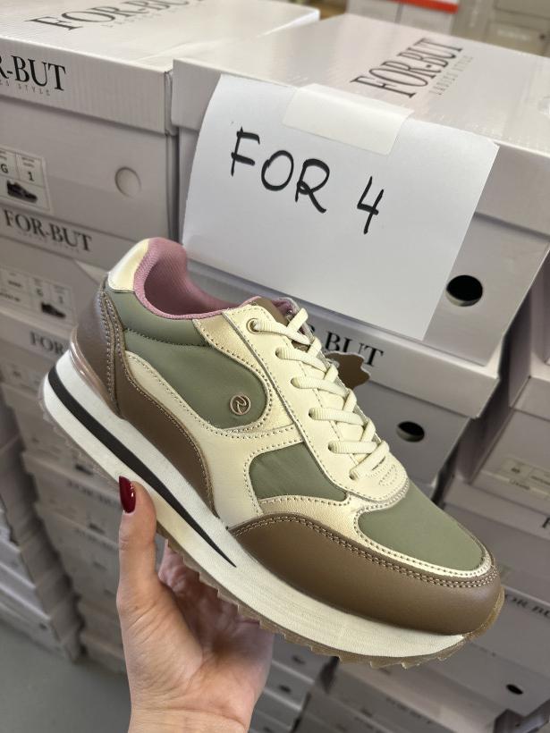 FOR 4 adidas zielony skóra z brązowymi i beżowymi elementami for-but 24ac747-w khaki