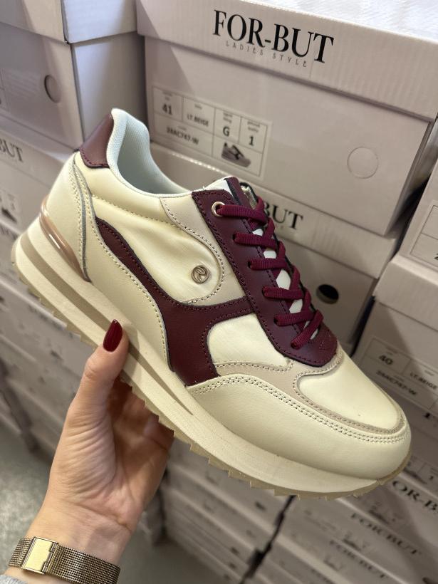 FOR 13 adidas beżowy skóra bordowe elementy for-but 24ac747-w lt. beige