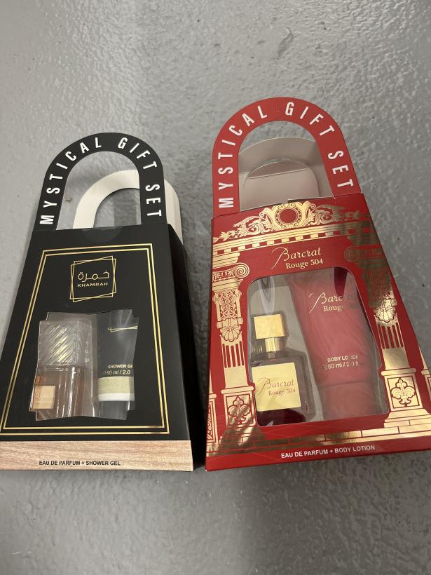 Prezent zestaw perfum i balsam w prezentowym pudełku 