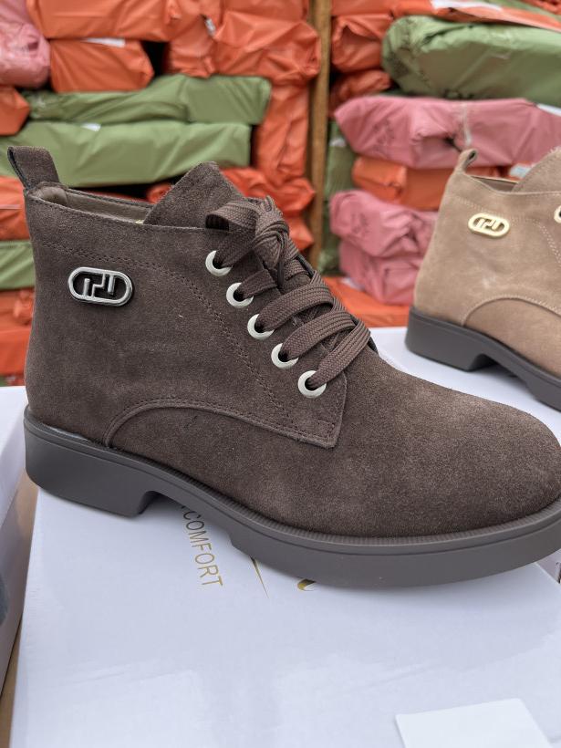 Haidra 6 botek wiazany brązowy z ozdobą H Haidra LM5162-1 Brown