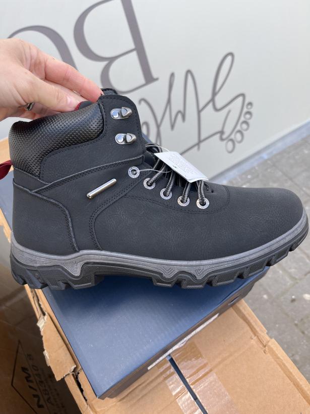 Men 18 męski traper wiązany z zamkiem A8020-1 black