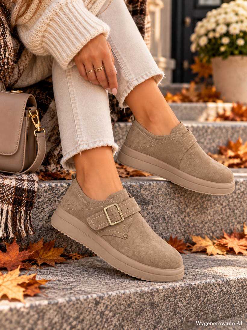 Buty mokasyny ze sprzączką Siwiecki kt32 wyższe