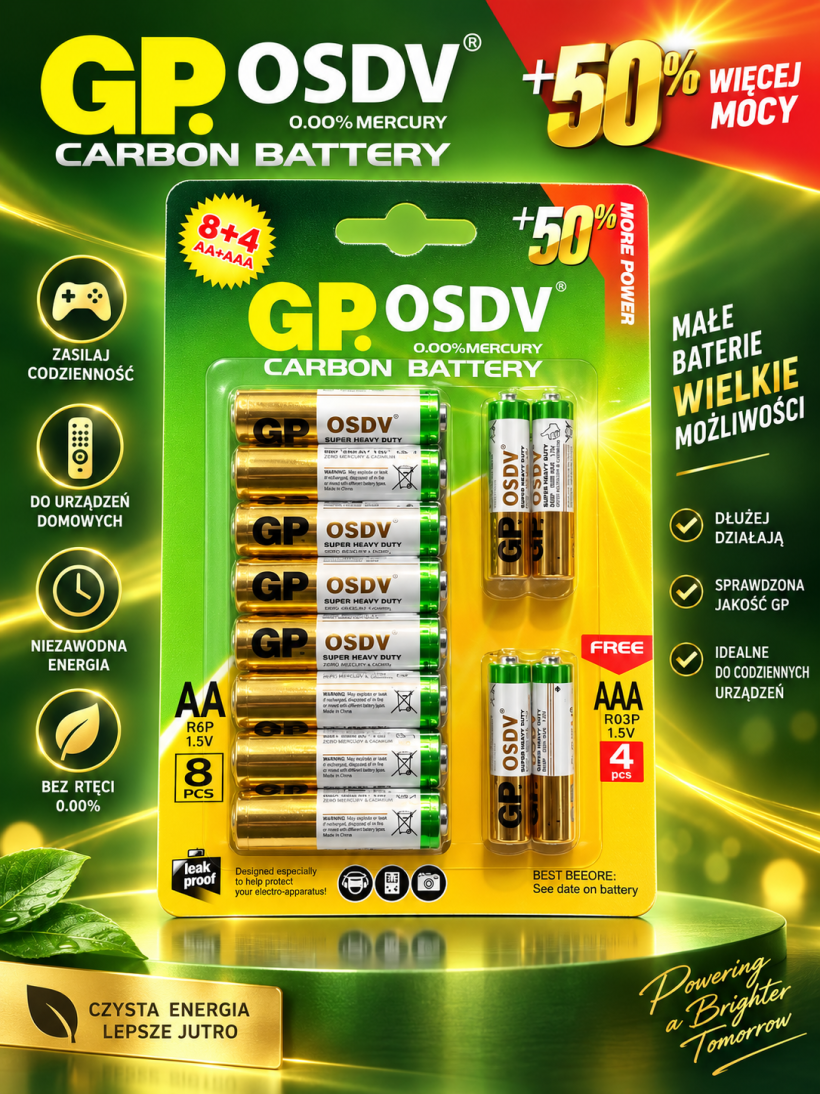 MEGA zestaw BATERII 8+4 szt. GRATIS
