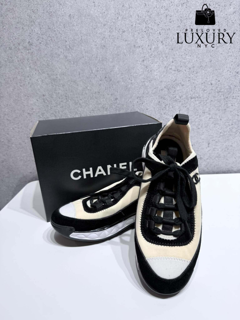 CHANEL Suede/Fabric Sneakers G35617