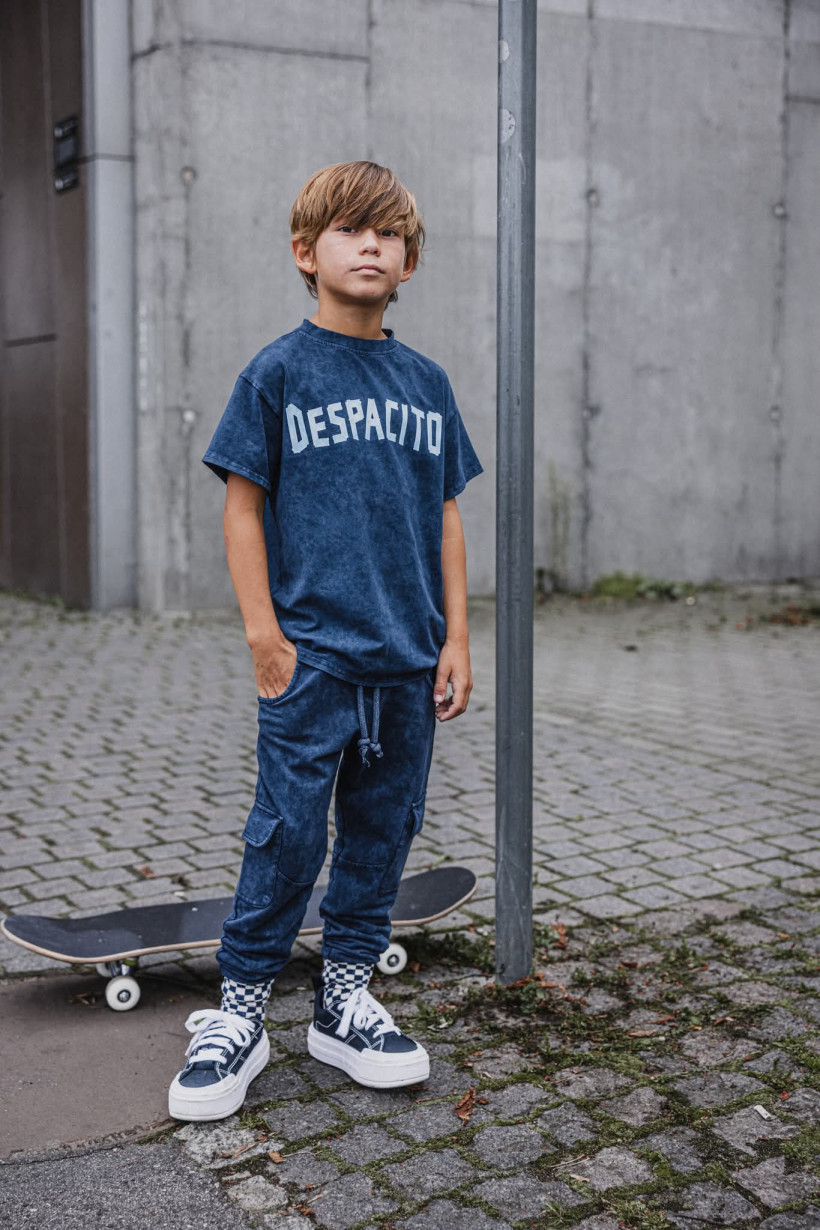 T-SHIRT GRANATOWY  ACID DESPACITO 