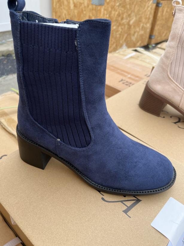 Tani 15 botek granatowy z gumą na kostce Elya YZ22-19B navy