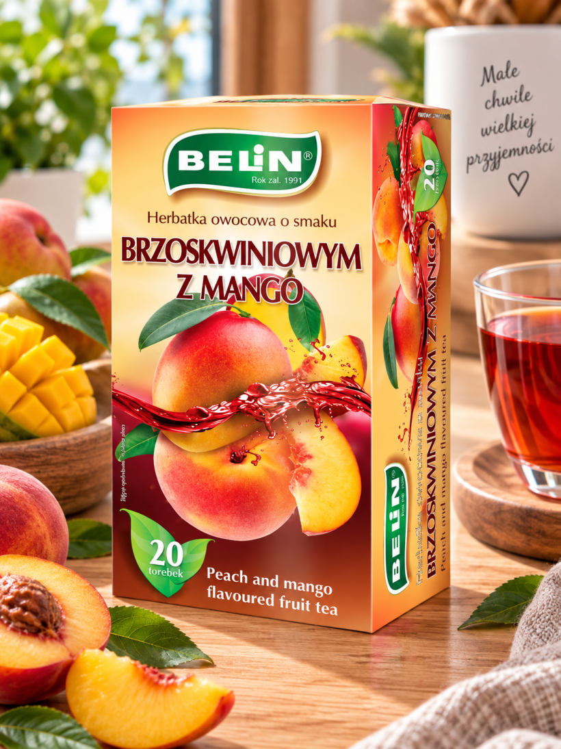 Belin herbata owocowa brzoskwinia z mango 20 torebek 40 g