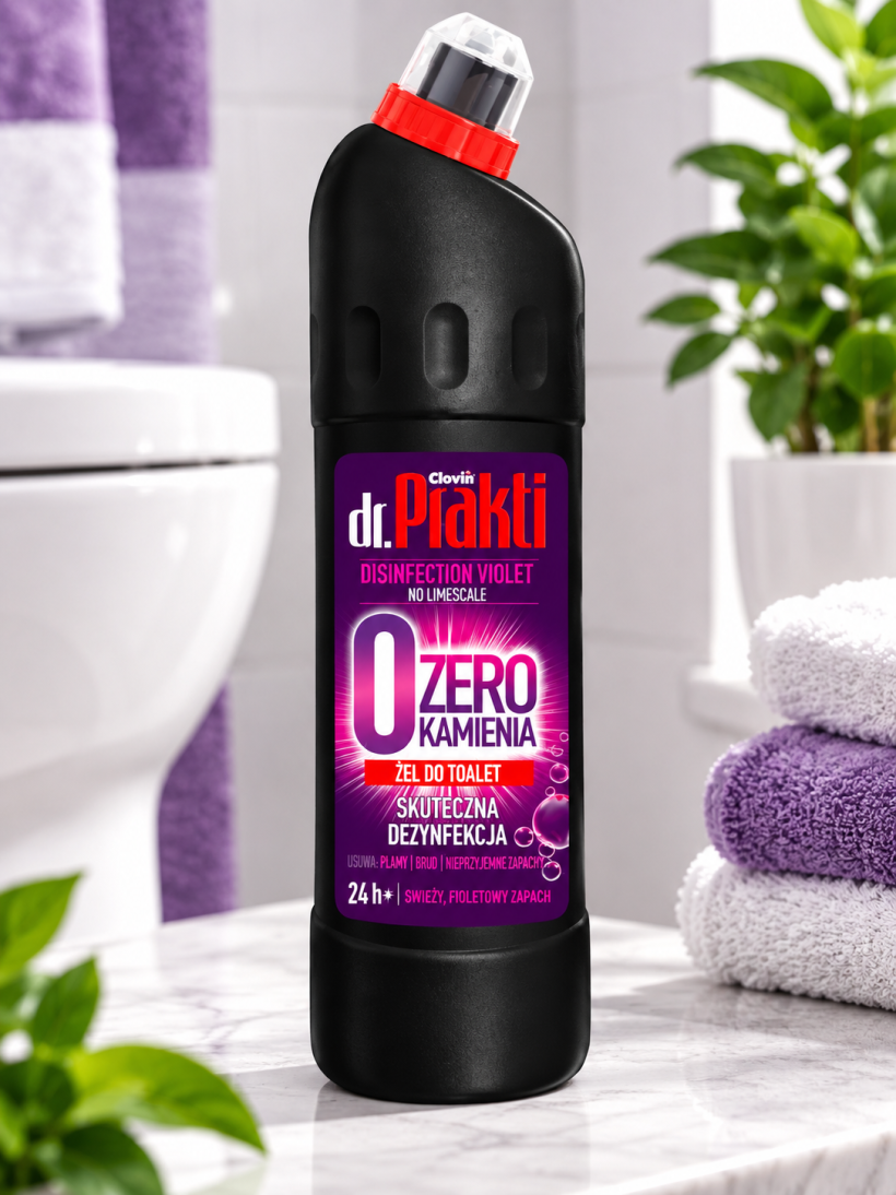 Dr. Prakti Zero Kamienia żel do toalet dezynfekujący fioletowy 750 ml