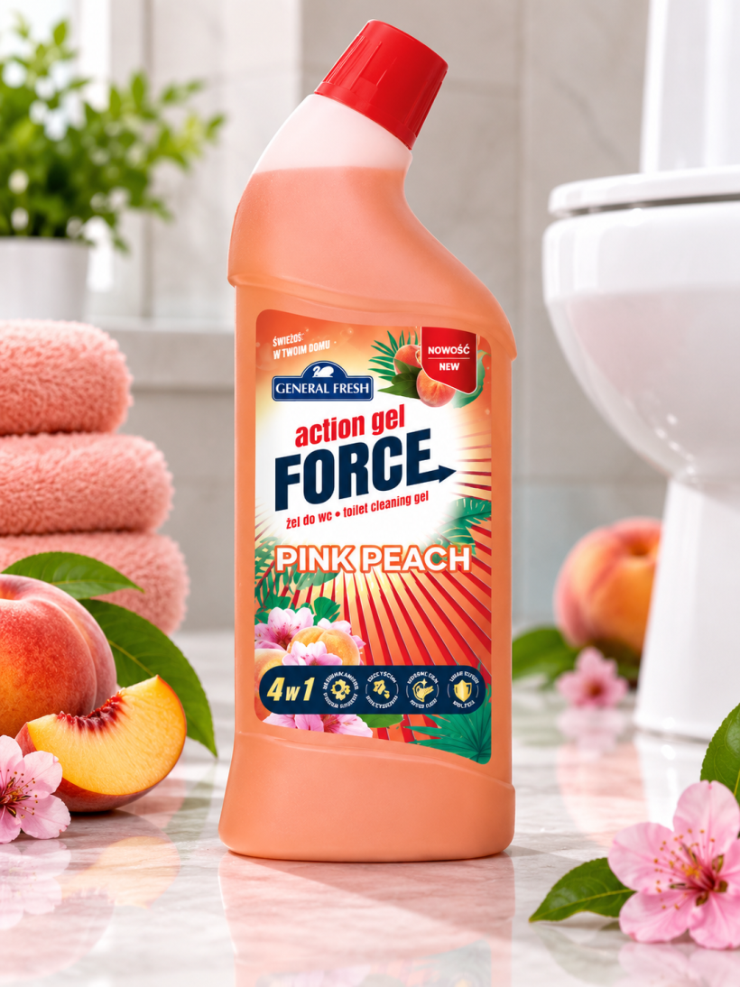 General Fresh Action Gel Force Pink Peach żel do WC 1 l