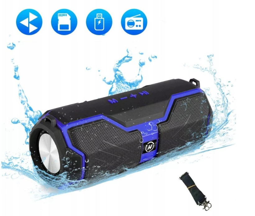 Głośnik bluetooth z radiem przenośny bezprzewodowy boombox 20w tf/usb/fm