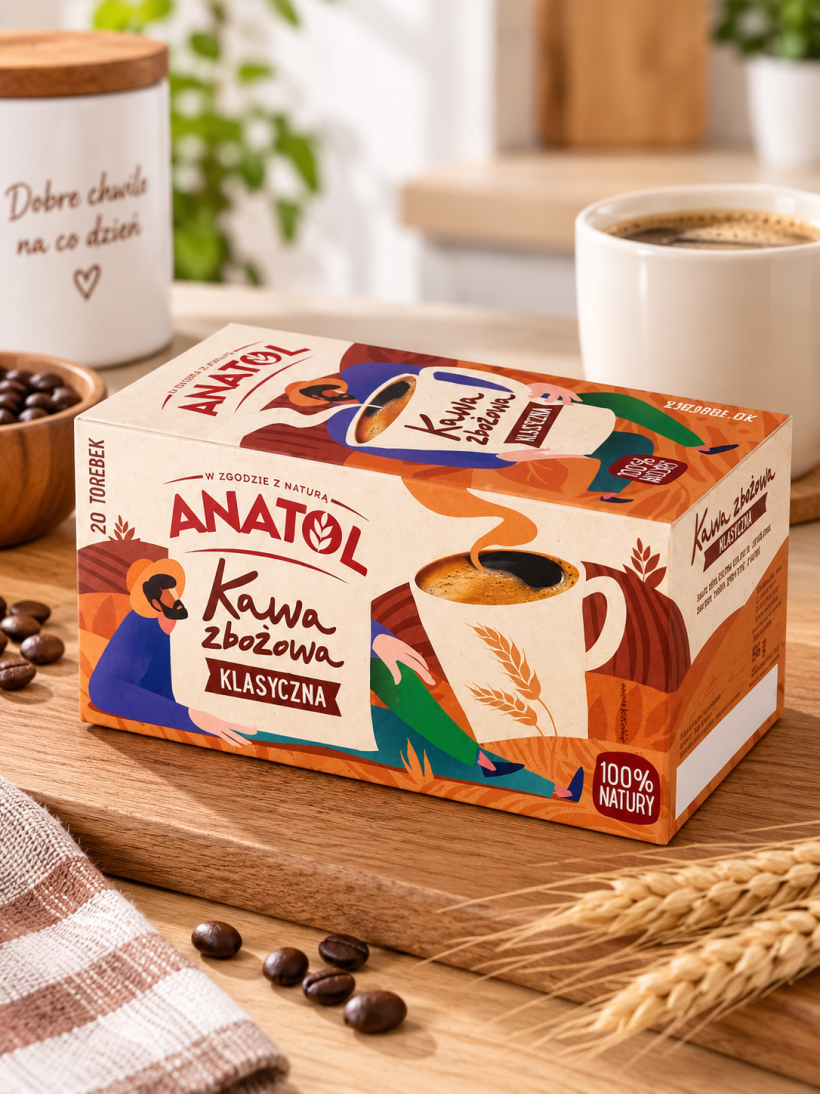 Anatol kawa zbożowa klasyczna ekspresowa 20 saszetek 84 g NATURALNA