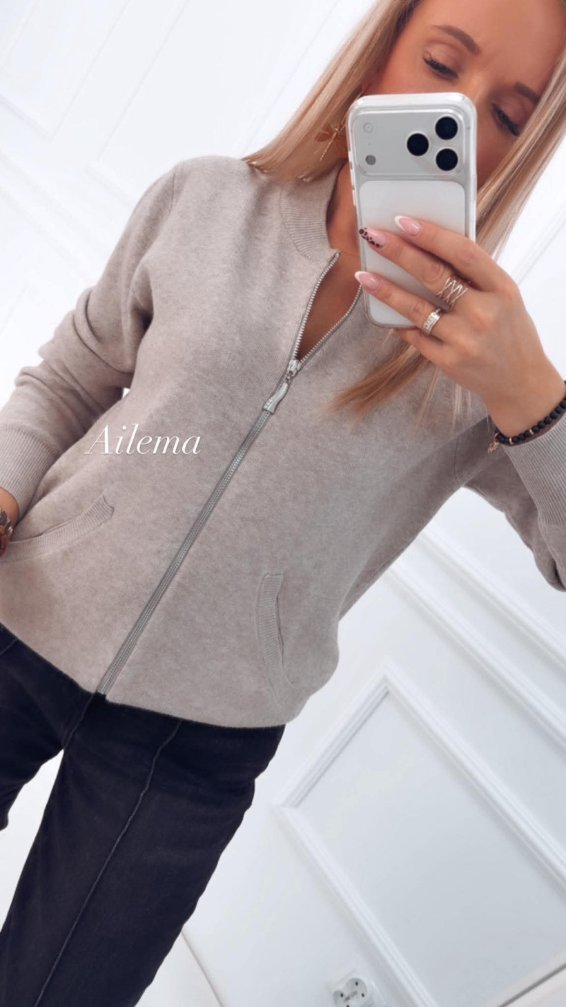 Sweter bluza bomberka 6g532 Kinga długi rękaw