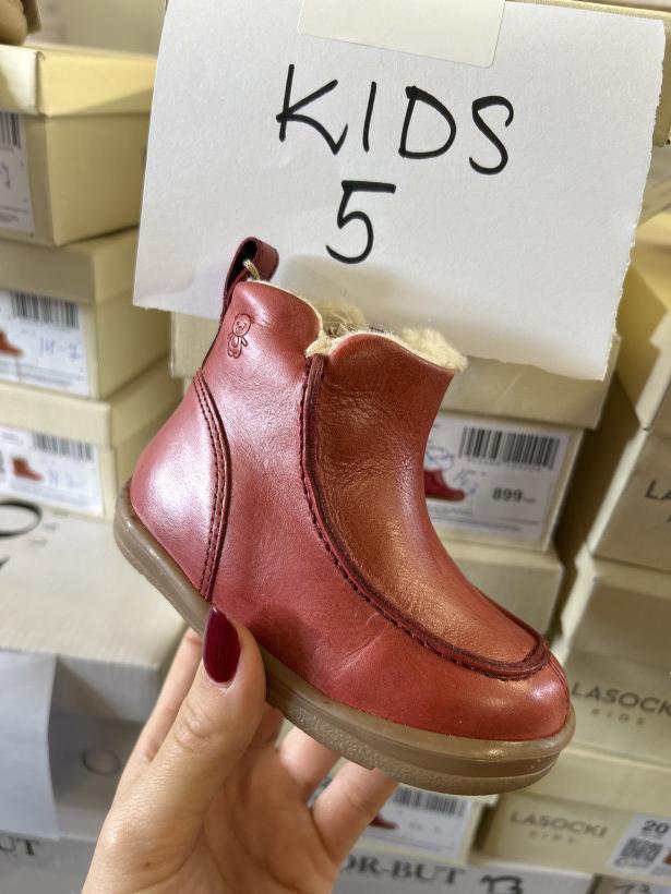 KIDS 5 traperek dziecięcy czerwony z kożuchem hiszpan lasocki kids dash ci12-dash-03 red