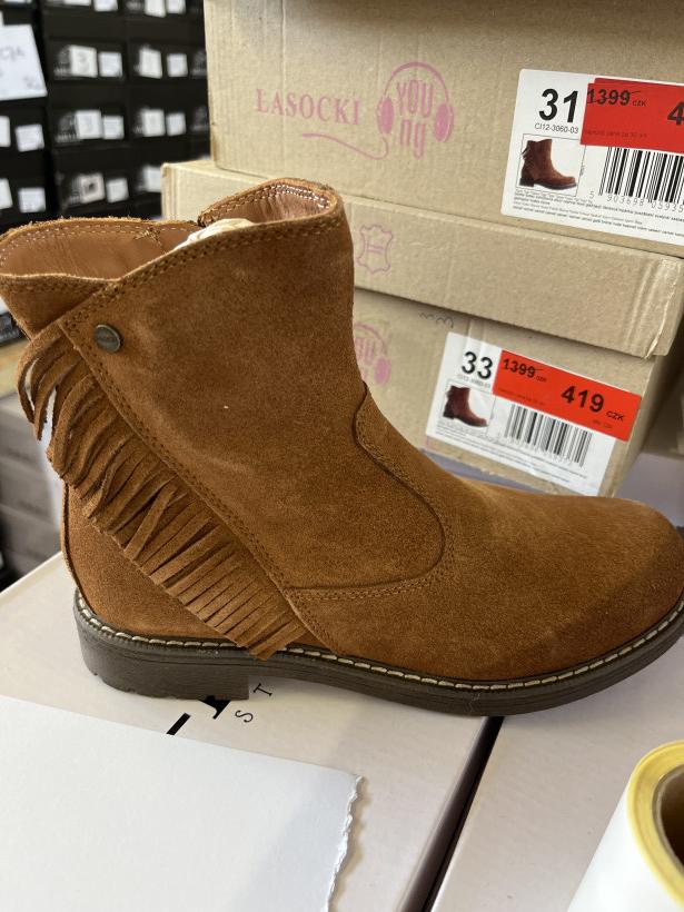 KIDS 15 kozaczek rudy boho skóra Naturalna Lasocki CI12-3060-03