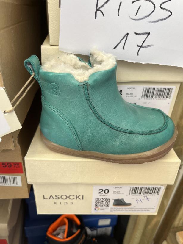 KIDS 17 botek zielony ze skóry naturalnej Lasocki Dash CI12-DASH-03