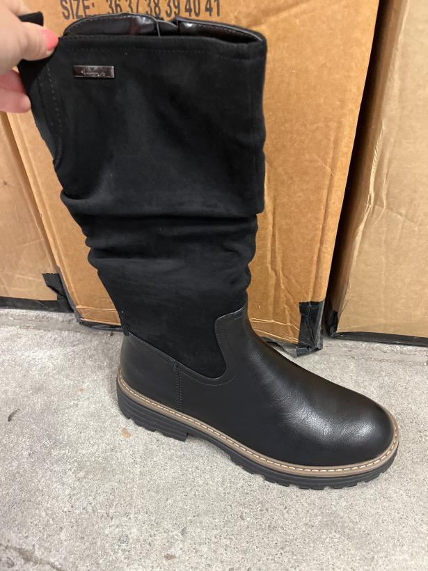 Dasz 13 kozak czarny łączone materiały Daszyński SA259-3 black