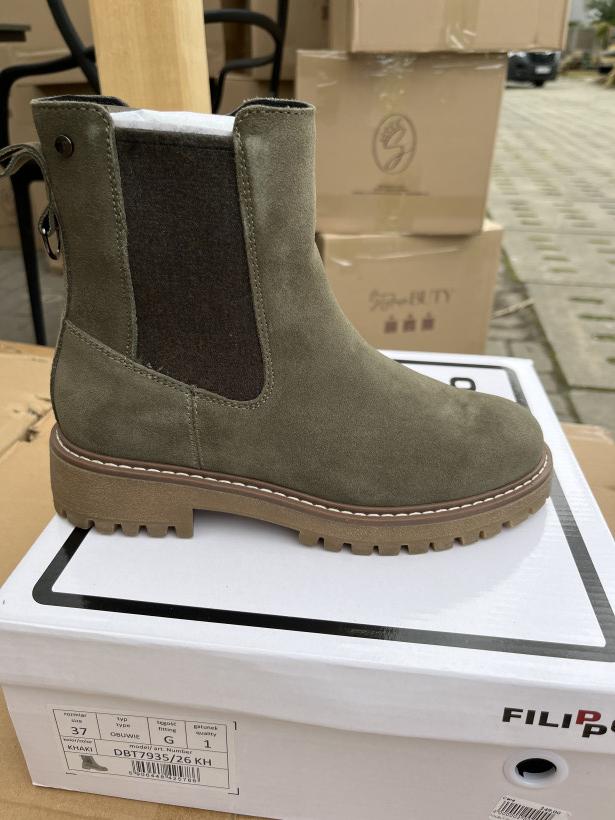 fILIP 42 traper zielony skóra naturalna Filippo DBT7935/26 khaki 