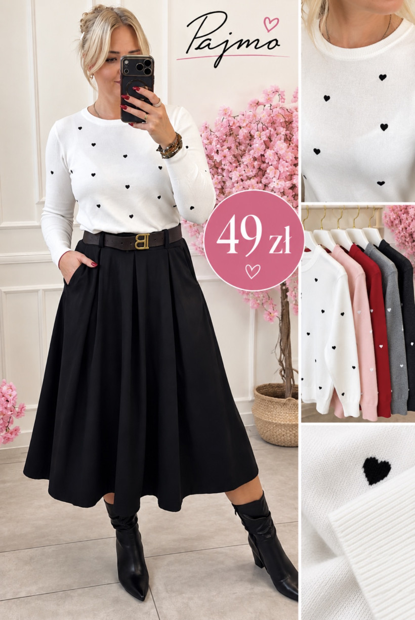Sweter serduszka 15604