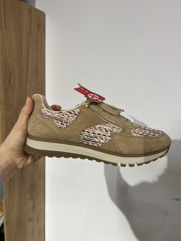 RIKI 6  RIKER adidas beżowy damski z multiplecionką 49010-62 