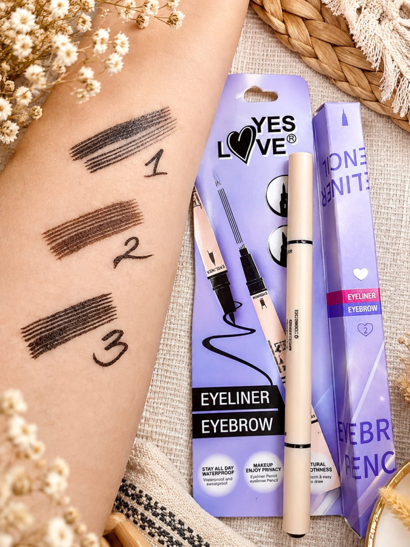 Eyeliner do oczu i pisak do brwi,2w1