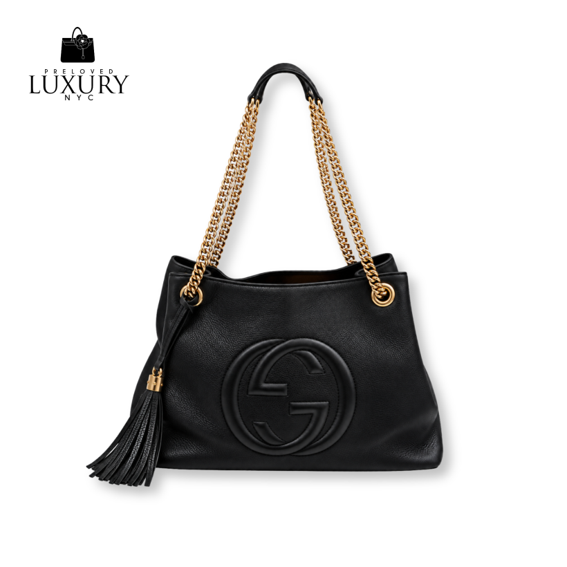 GUCCI Calfskin Medium Soho Chain Bag