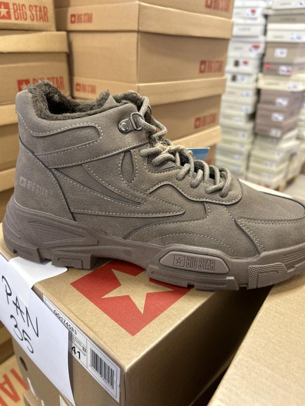 Pan 35 Adidas Taupe kostka ocieplany OO174583 Big Star 