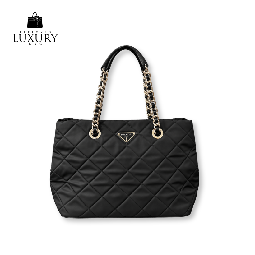 PRADA Chain Shoulder Nylon Quilted Bag/Shoulder Bag