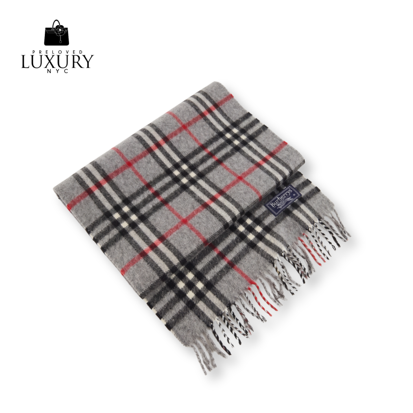 BURBERRY100% Cashmere Check Pattern Scarf