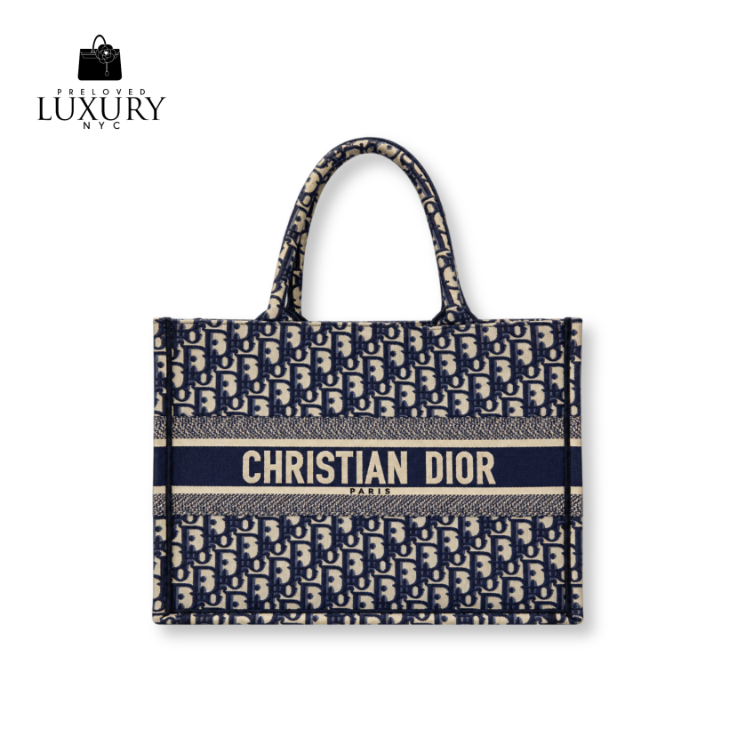 DIOR Oblique Canvas Book Tote Medium Bag