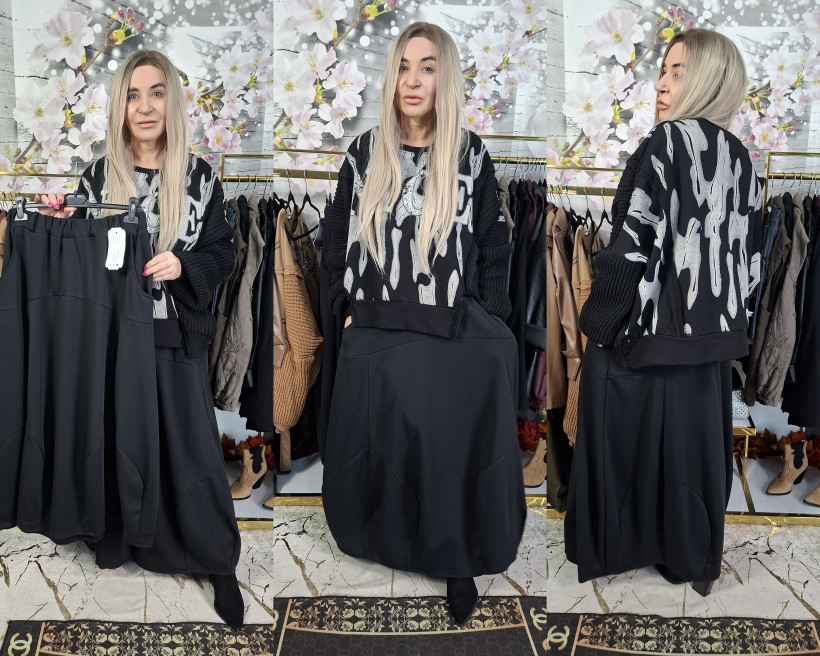 SPÓDNICA CZARNA MEGAN 25183 / 28243 RB03