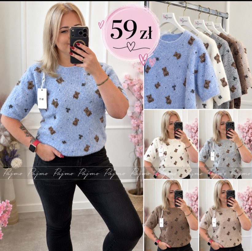 Sweter w misie 15677