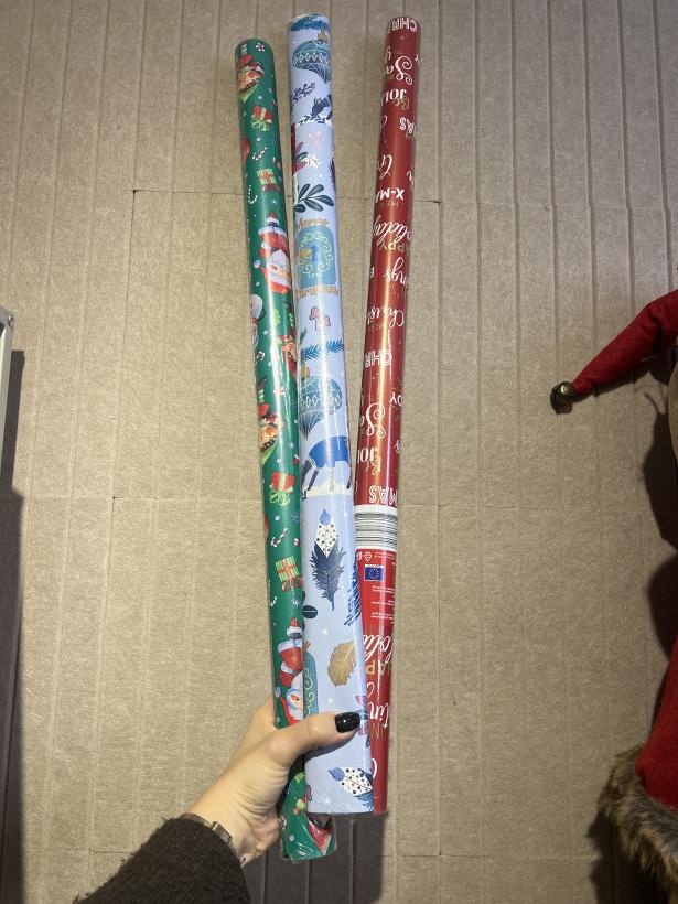 Papier do pakowania prezentów motyw świąteczny 7m mix kolor