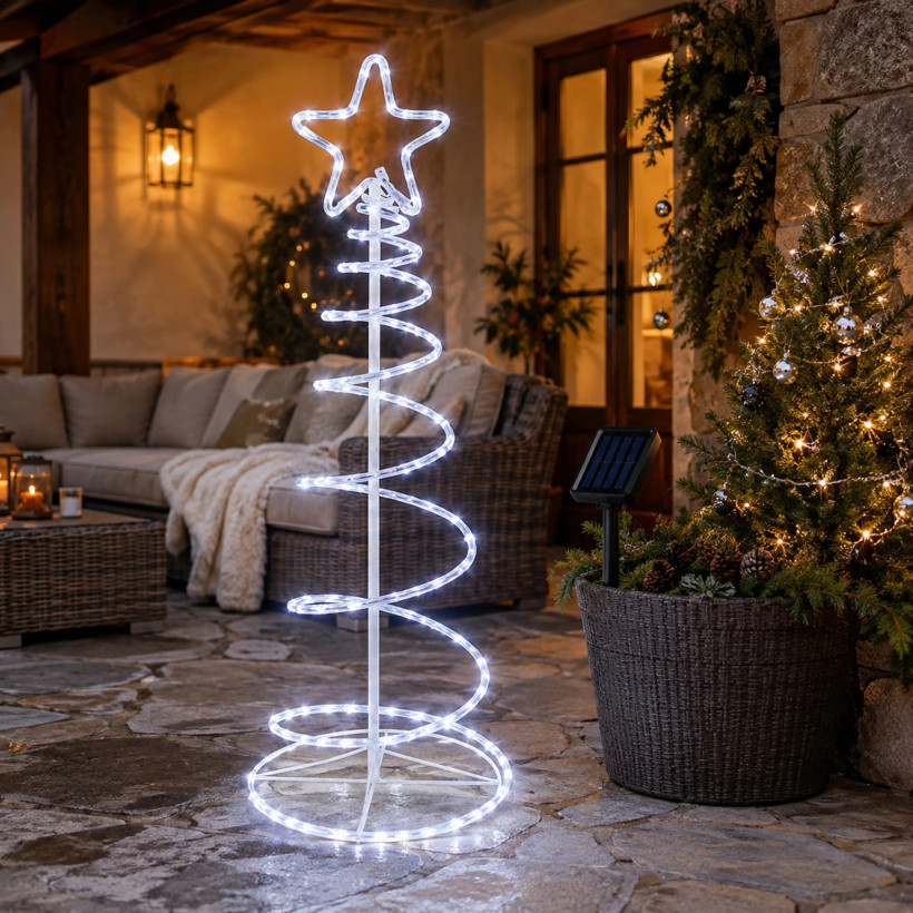 Choinka spiralna 100 cm LED drzewko świetlne świąteczna do domu biura sklepu