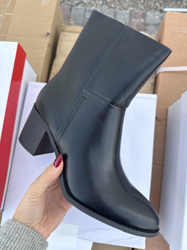 okazja 7 botek czarny lico na klocku f6275 black