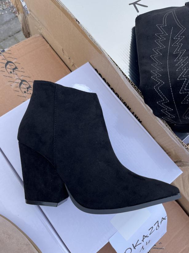 okazja 14 botek czarny krótka kowbojka Ideal 9612 black 