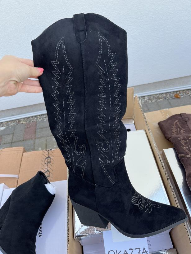 okazja 15 kowbojka czarna wyszywana Kayla CC2368 black 