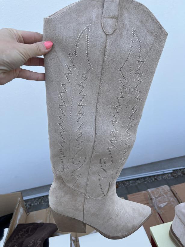 okazja 17 kowbojka beżowa wyszywana Kayla CC2368 beige 