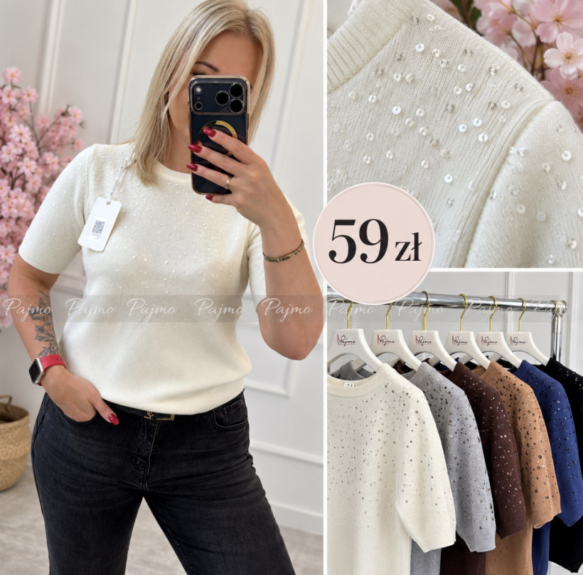 Sweter w cekiny 15678