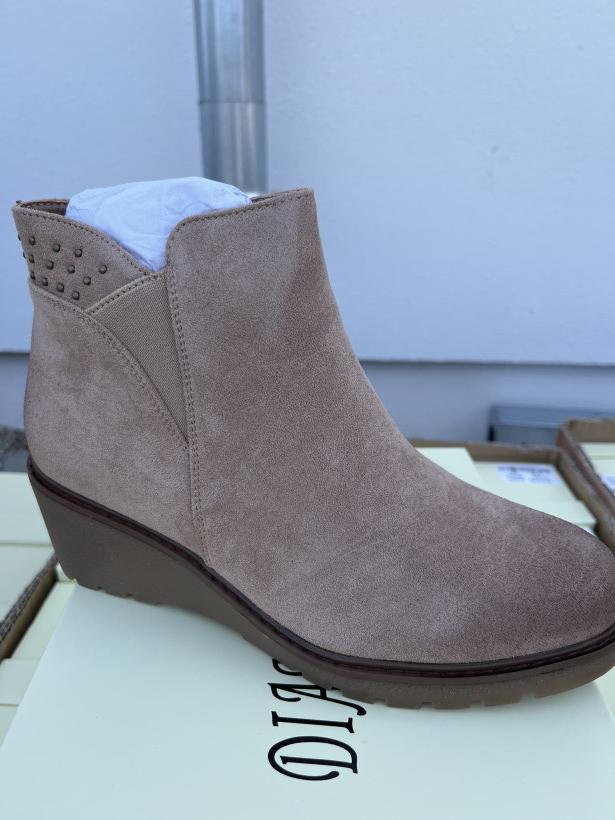 okazja 29 botek klin beżowy Diamantique 24001 khaki 