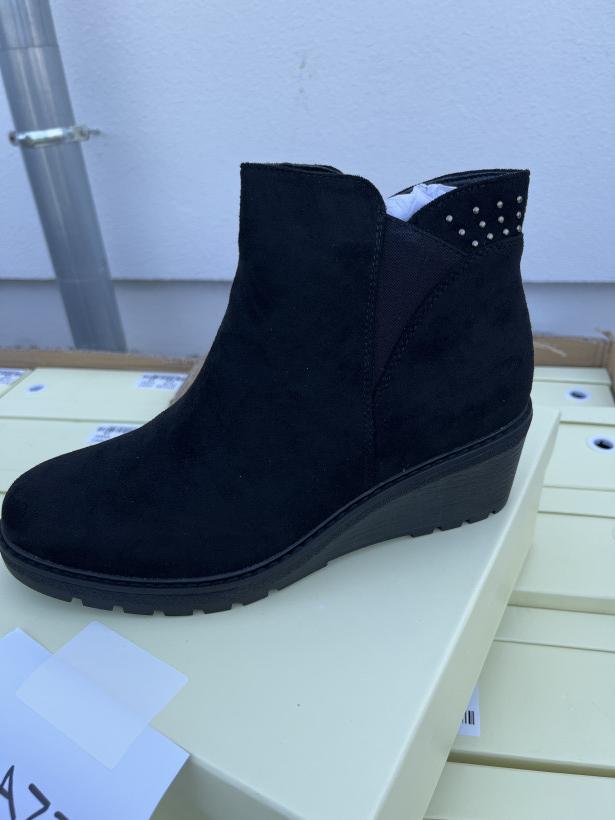 okazja 30 botek czarny klin Diamantique 24001 black 