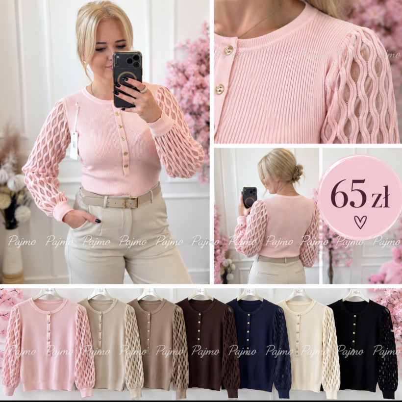 Sweter guziczki 15679