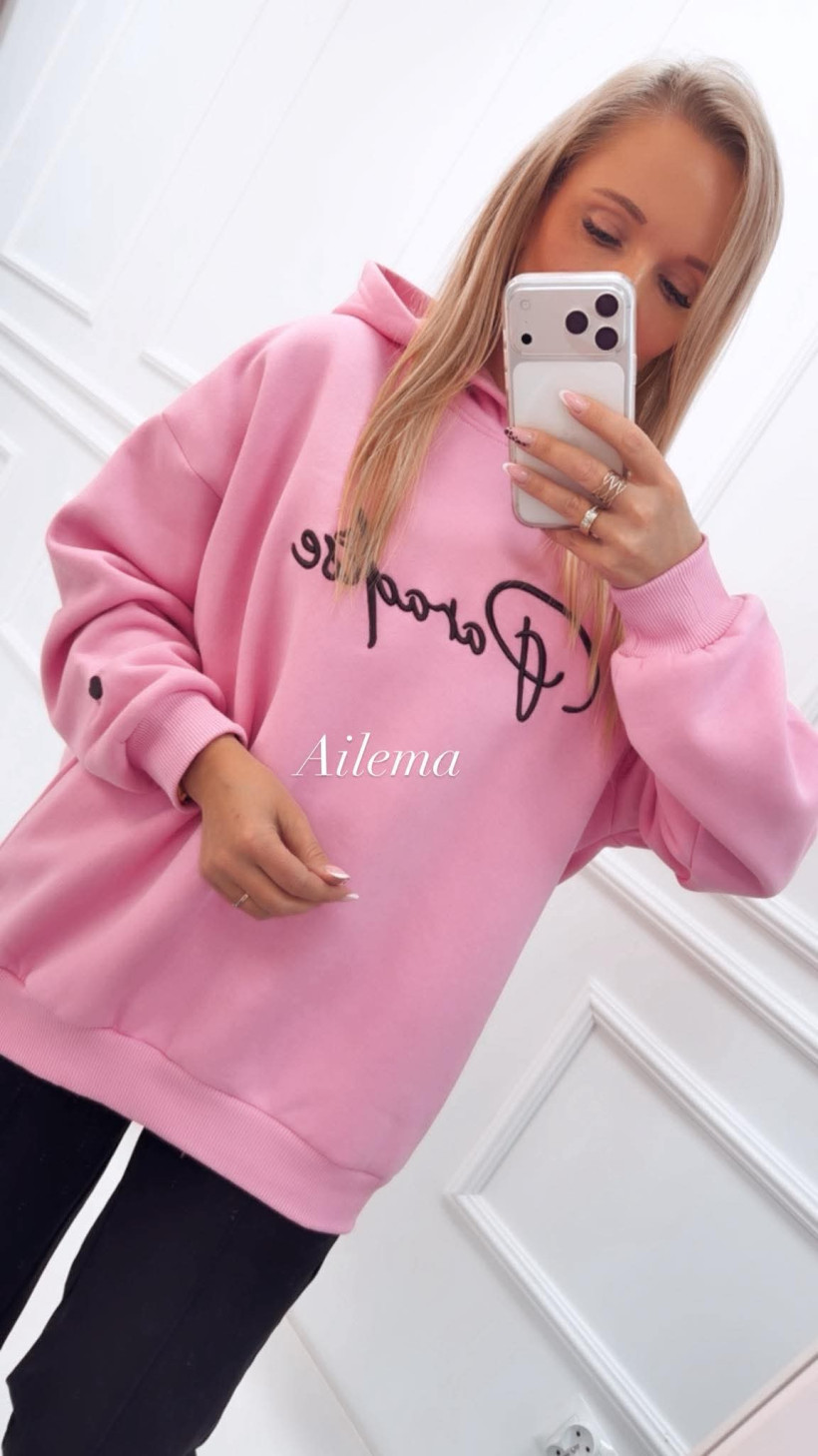 Bluza z kapturem Motion m01229 wyszywany napis Paradise