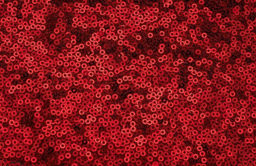 Materiał cekinowy 210x130 cm czerwony