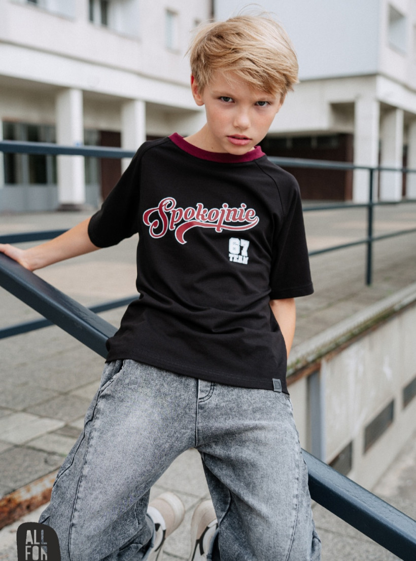 T-SHIRT SPOKOJNIE 67 TEAM CZARNY AFK