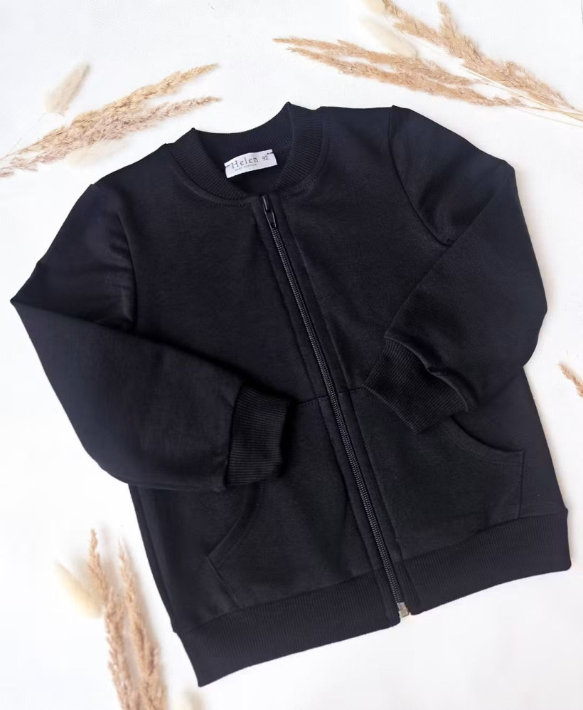 BLUZA CZARNA BOMBERKA ROZPINANA HELEN
