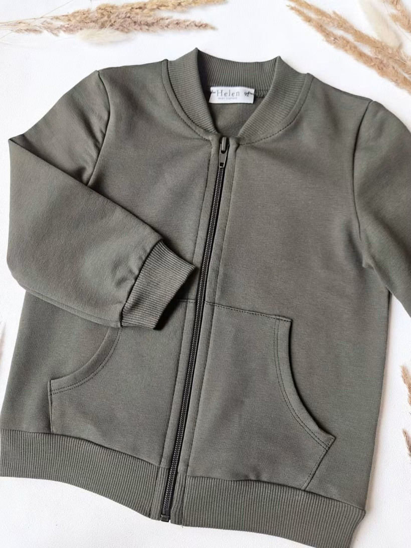 BLUZA ZIELONA BOMBERKA ROZPINANA HELEN