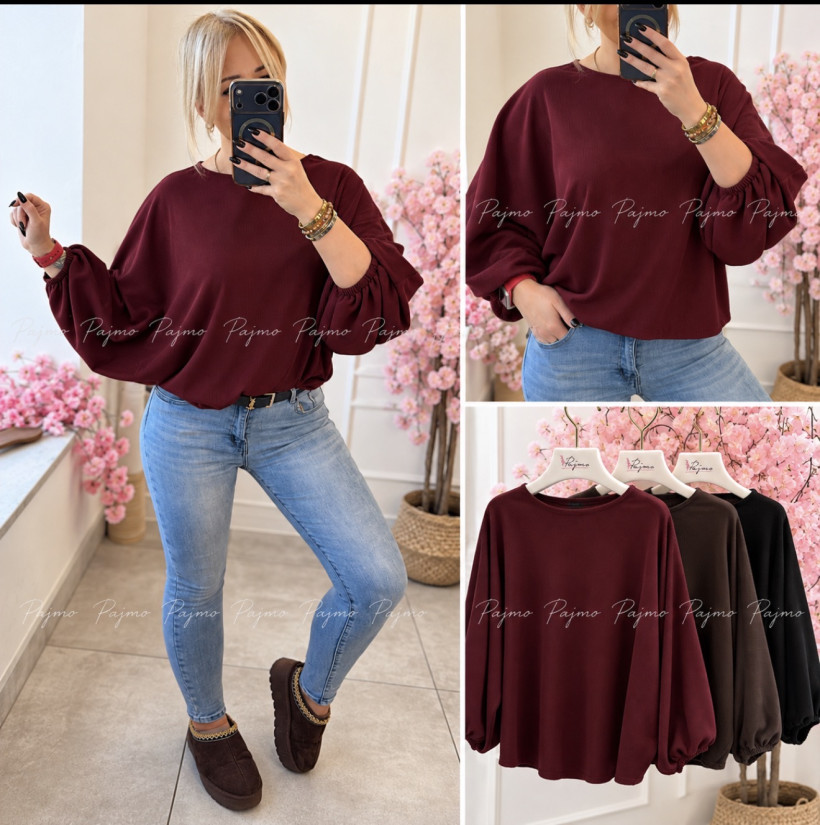 Bluzka prążek oversize 15696