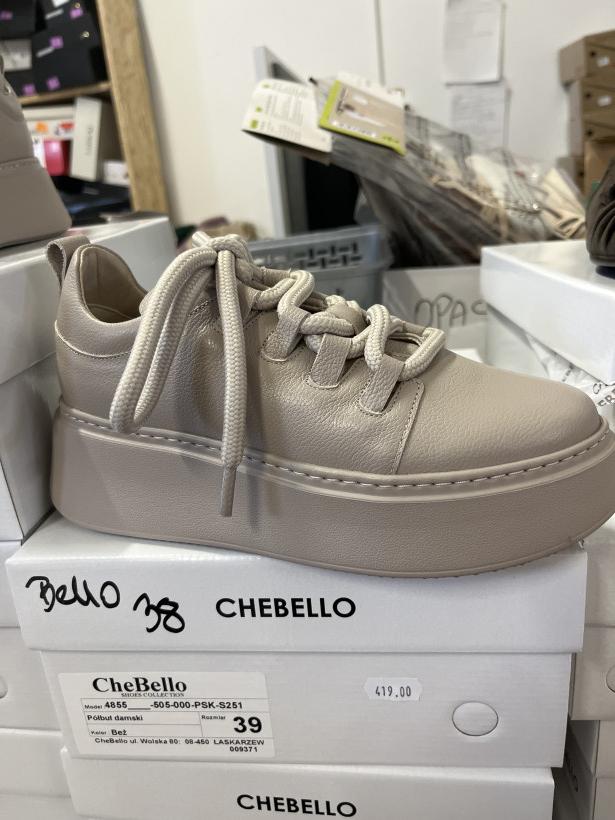 Bello 38 adidas buła beżowa Chebello 505-000-PSK-S251