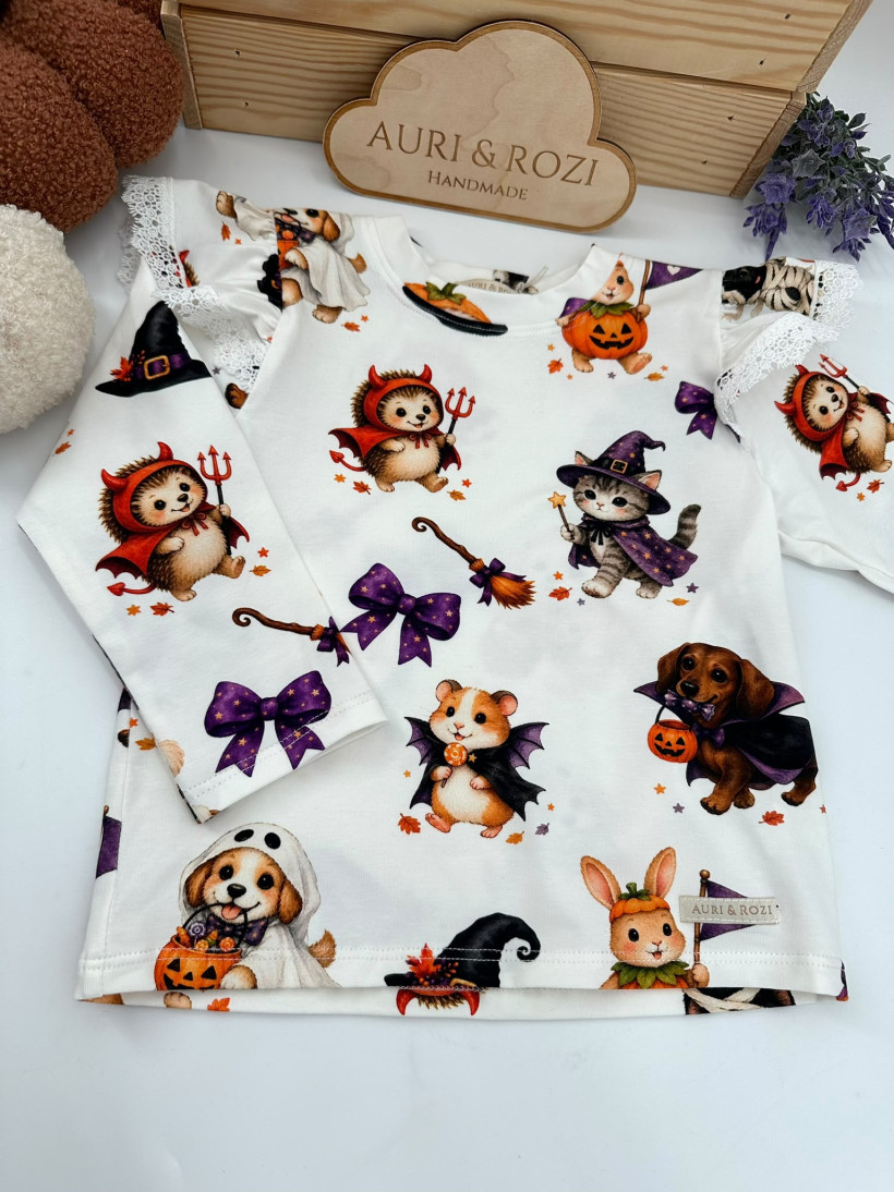 BLUZKA PRINT DZIEWCZYNKA HALLOWEEN AURI&ROZI