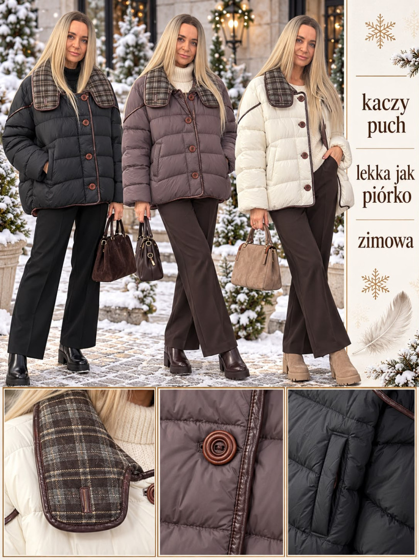 KURTKA  kaczy puch   28353 PD20 ZIMOWA  %PROMOCJA DNIA